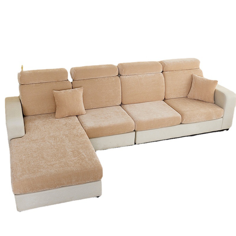 Strict selection of solid color chenille sofa hat stretch all-inclusive winter thickened sofa cushion cover universal cross-border wholesale