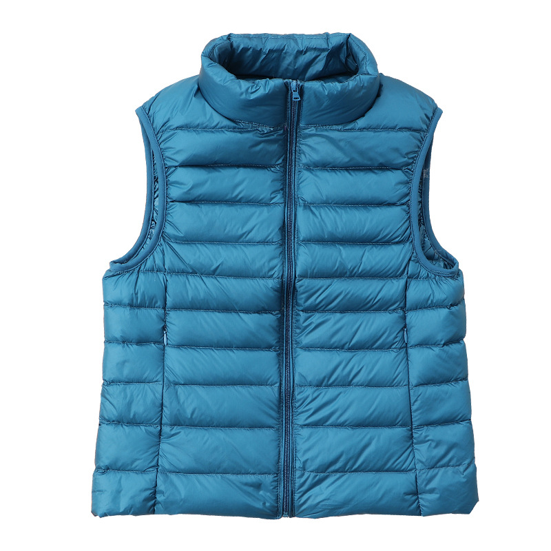 Autumn and winter women's light down vest Korean version of the collar short slim vest waistcoat down coat manufacturers wholesale