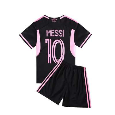 23-24 Miami Away 10 Messi Club Autumn Clothes Football Clothes Children's Adult Jersey 14 yards-2XL