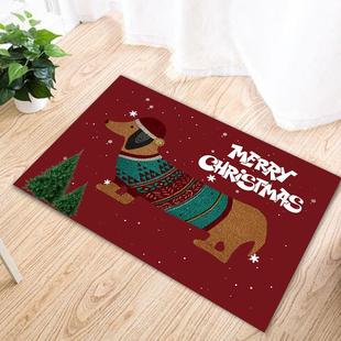 Christmas Dachshund Sausage Dog Doormat Christmas Dachshund decorative floor mat
