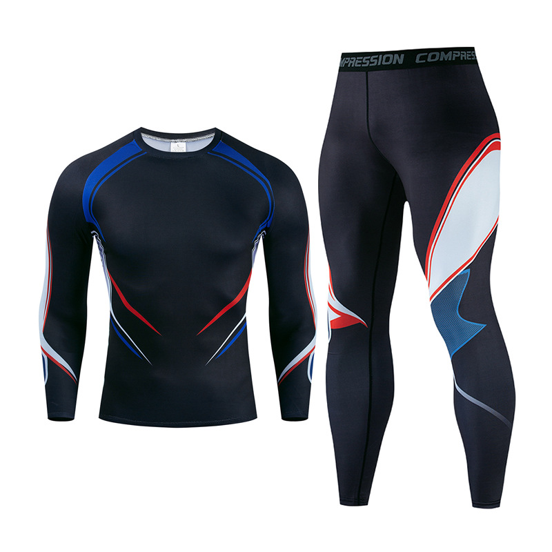 Tights Men's Sports Suit Riding Suit High Elastic Fitness Clothes Casual Running Factory Outlet