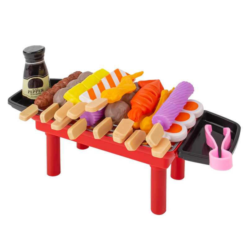 Children's Play House Barbecue toys bbq suit Kitchen barbecue skewers simulation food barbecue skewers