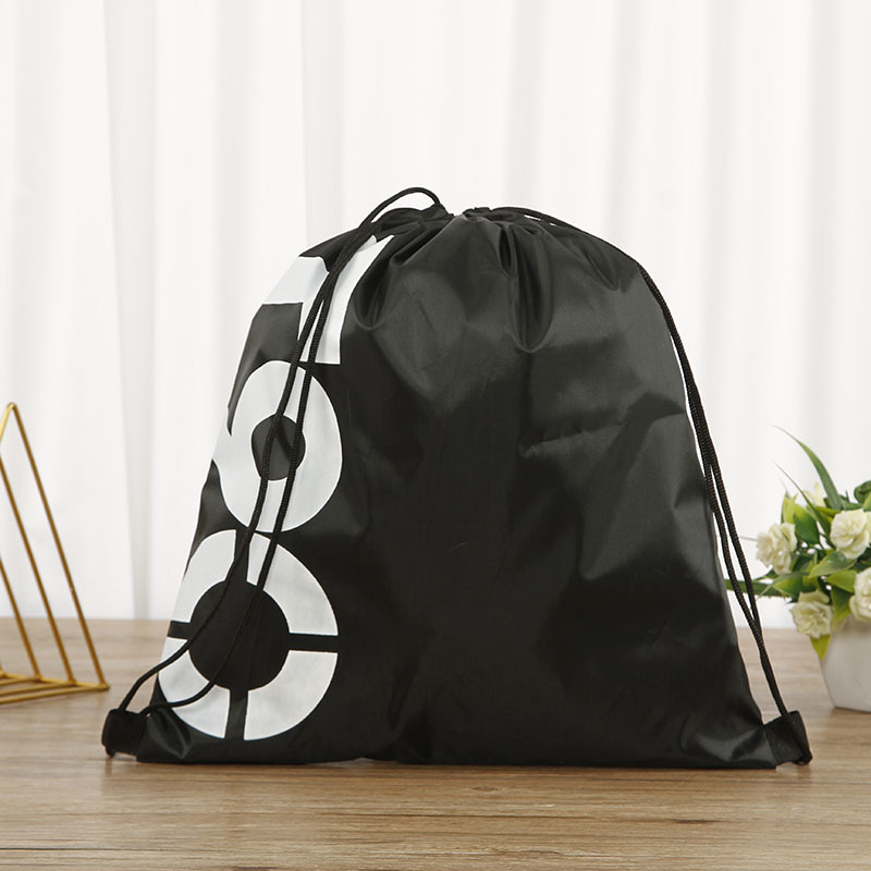 Custom Polyester 210d Bundle Pocket Drawstring Backpack Waterproof Swimming Training Sports Event Bag Custom LOGO