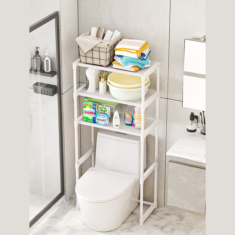 Punch-free toilet bathroom washing machine toilet rack floor toilet toilet toilet rack storage rack