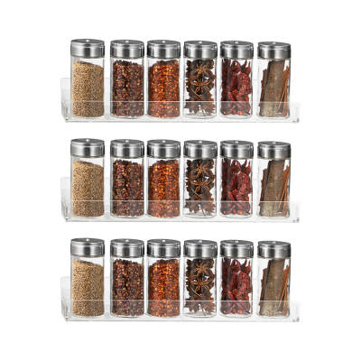 Cross-border Foreign Trade Acrylic Wall Hanging Spice Rack Kitchen Seasoning Bottle Storage Rack Living Room Bathroom High-end Display Rack