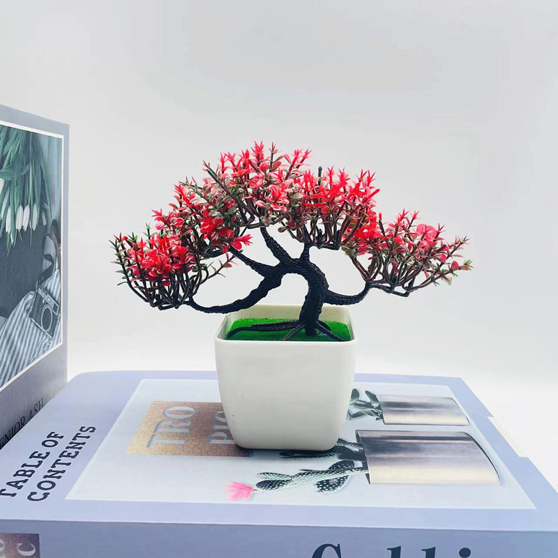 Simulation potted plant simulation small dragon claw welcome pine small bonsai artificial flower ornaments fake flower bonsai cross-border direct supply