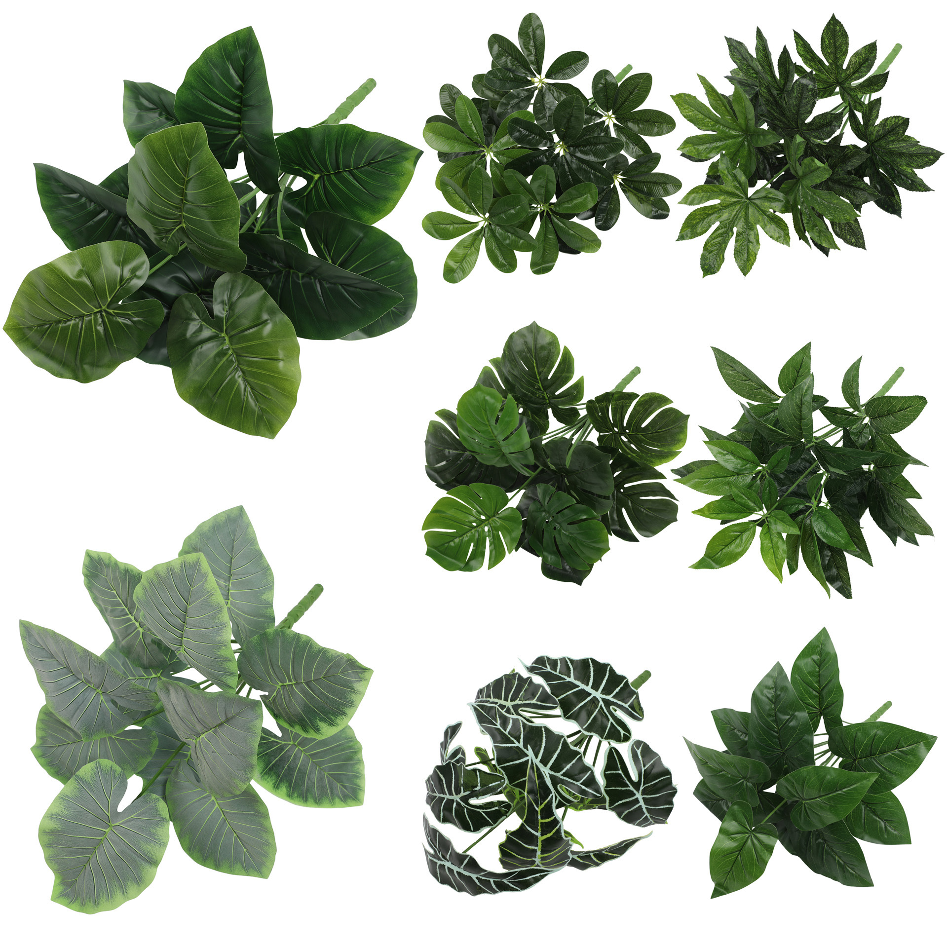 Simulation of turtle leaf potted cross-border green plants loose anemone iron leaves home decoration outdoor green plant ornaments wholesale