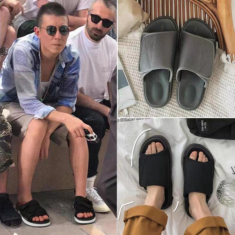 New Summer European Version Southeast Asia Thickened Feeling Coconut Adjustable Velcro Sandals Beach Mops Thickened