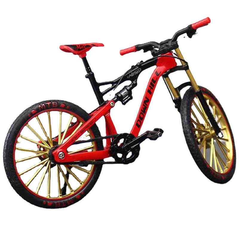 Alloy Mountain Bike Model Realistic Downhill Racing Miniature Metal Toy Car Display Collection