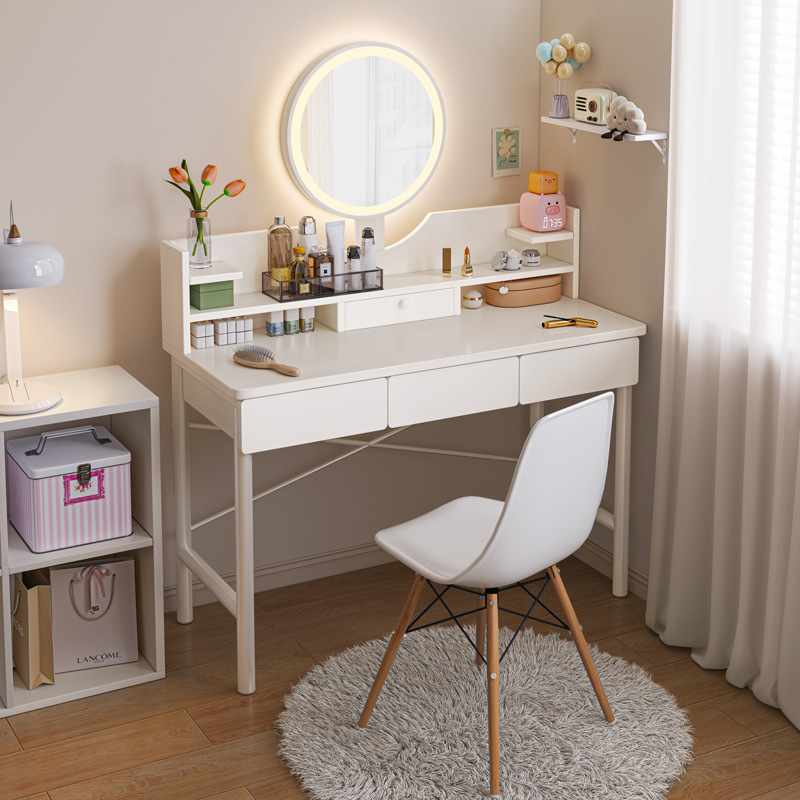 Dressing Table Bedroom Modern Simple Small Dressing Table Internet Popular ins Style Small Apartment Girls White Makeup Table