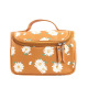 Curved bag full of yellow chrysanthemum