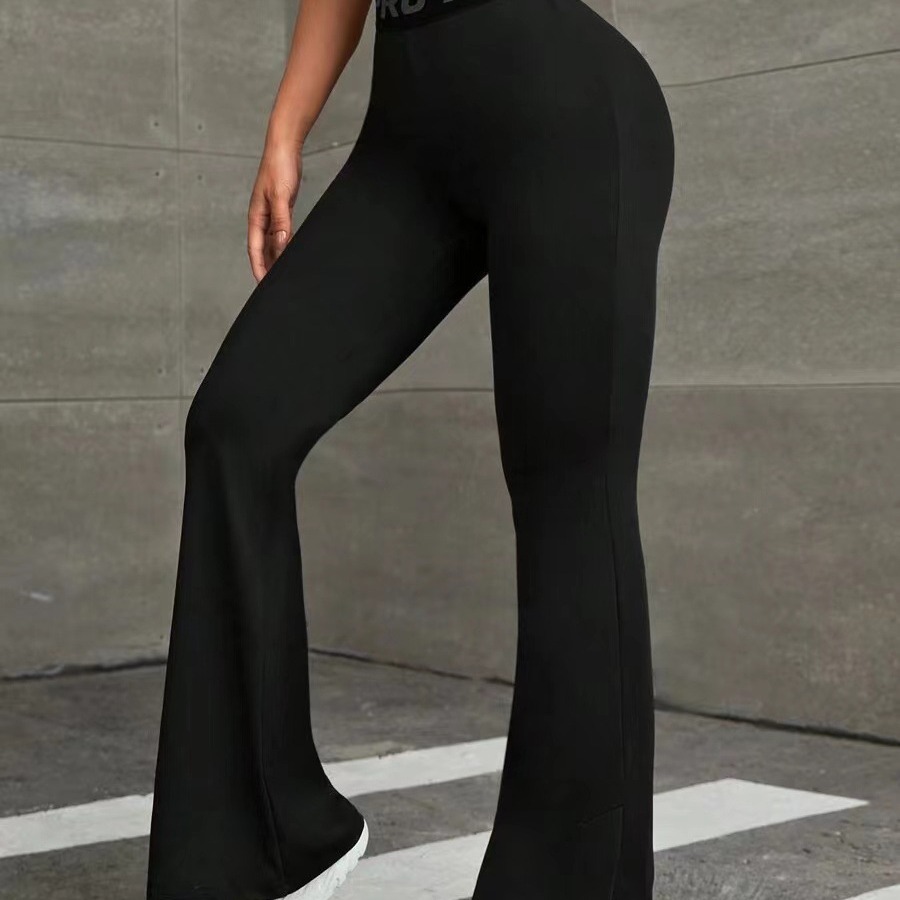 Cross-border High Waist Yoga Flare Pants Hip-lifting Slimming Belly-tight Wide-leg Pants Stretch Quick-drying Fitness Clothes Slim-fit Pants for Women