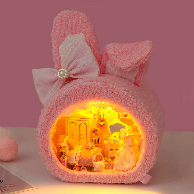 Cross-border hut handmade house model creative birthday gift children's toys puzzle stall 