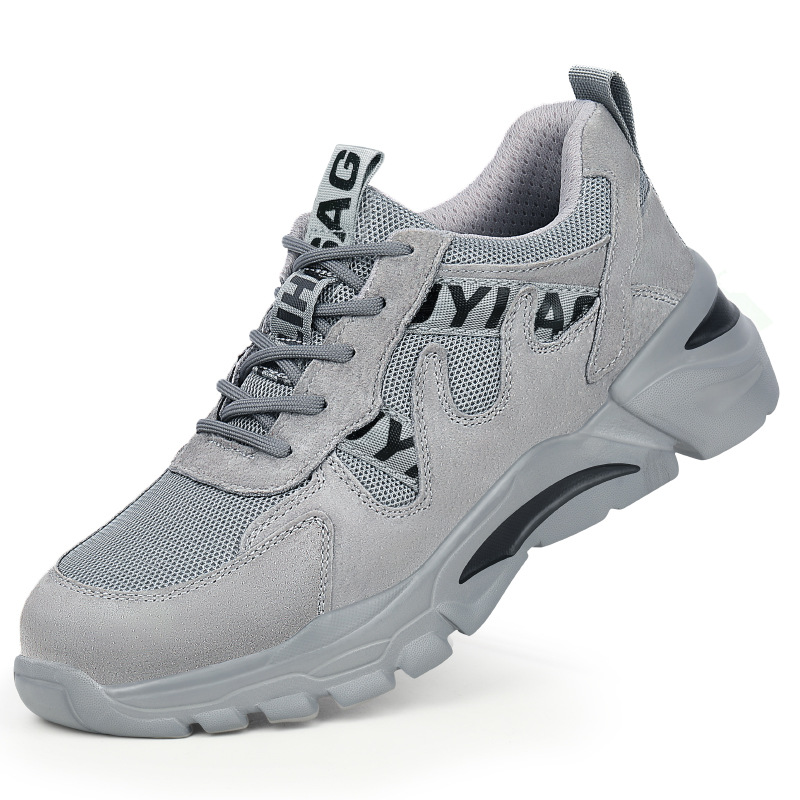 Lightweight labor protection shoes men's wholesale new anti-smashing anti-piercing steel baotou four-season safety protection work shoes cross-border