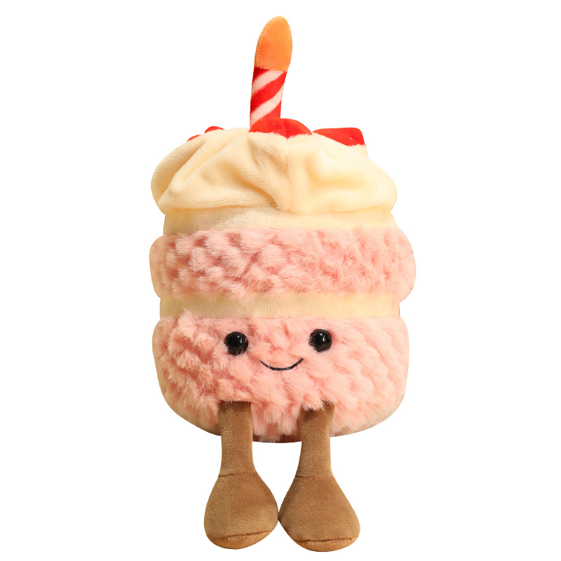 Fun simulation birthday cake doll with music fake cake birthday gift female strawberry luminous small cake wholesale