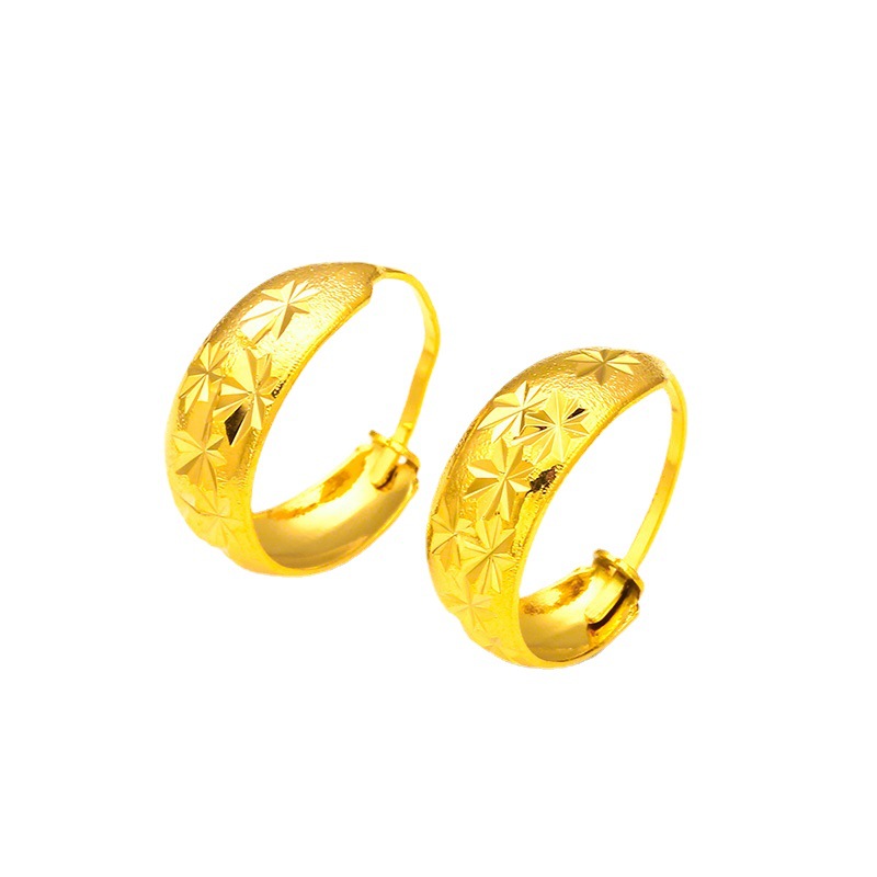 Brincos de dragão e fênix Fu estrelado brincos de aba larga brincos de ouro joias_voghion.com