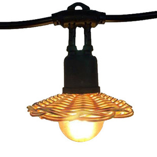 Net red outdoor camping indoor decoration retro outdoor chandelier hanging lamp handmade rattan atmosphere lamp spot wholesale