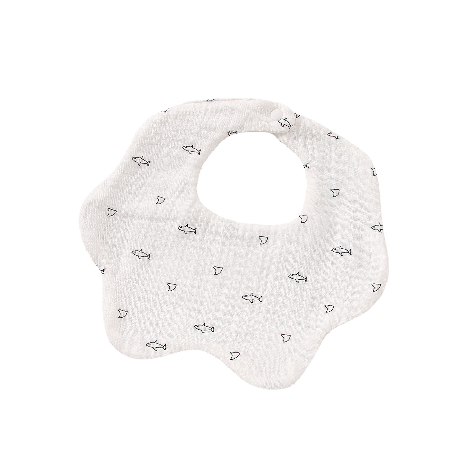 Korean Style Baby Spit Towel Pure Cotton Yarn Baby Bib Four Layer Cotton Yarn Super Soft Absorbent Petal Bib Newborn