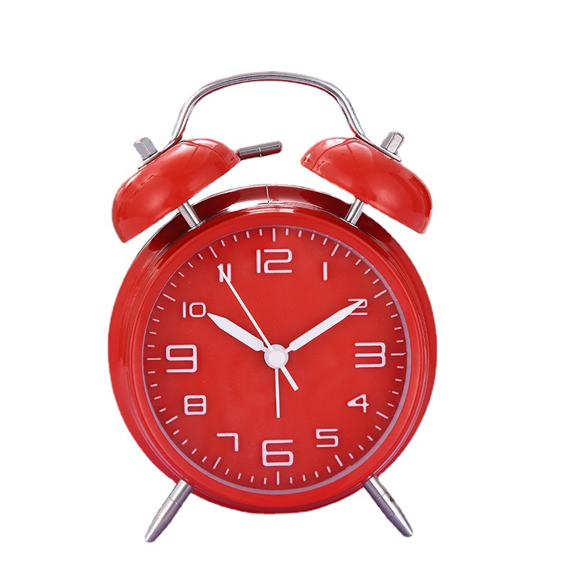 Wholesale Creative Personality Metal Student Children Bedroom Bedside Battery Timing Round Digital Scale Bell Alarm Clock