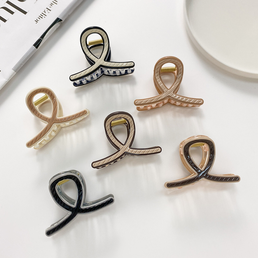 Corea del Sud clip a strisce forcina per capelli per bambini semplici accessori per capelli di alta qualità semi-cravatta forcina di piccole dimensioni commercio estero vendita calda_voghion.com