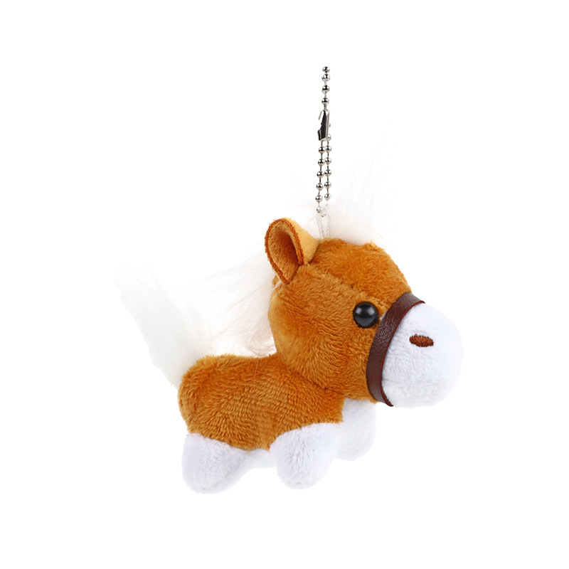Cartoon Pose Long Hair Pony Plush Doll Small Pendant Multicolor Backpack Keychain Accessories Cute Doll Hanging Ornaments