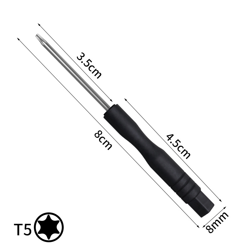 Black hex T5 (total length: 8.5CM)