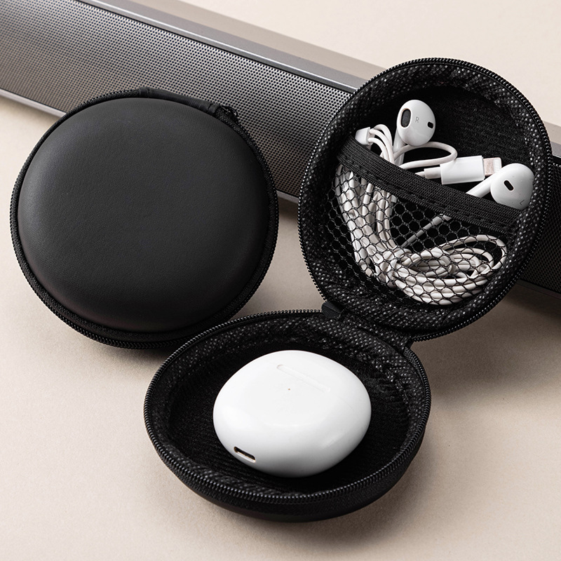 Сумка для наушников Ева Кабель для передачи данных Сумка для хранения Bluetooth-гарнитуры Упаковочная коробка Круглая нейтральная сумка на молнии в наличии