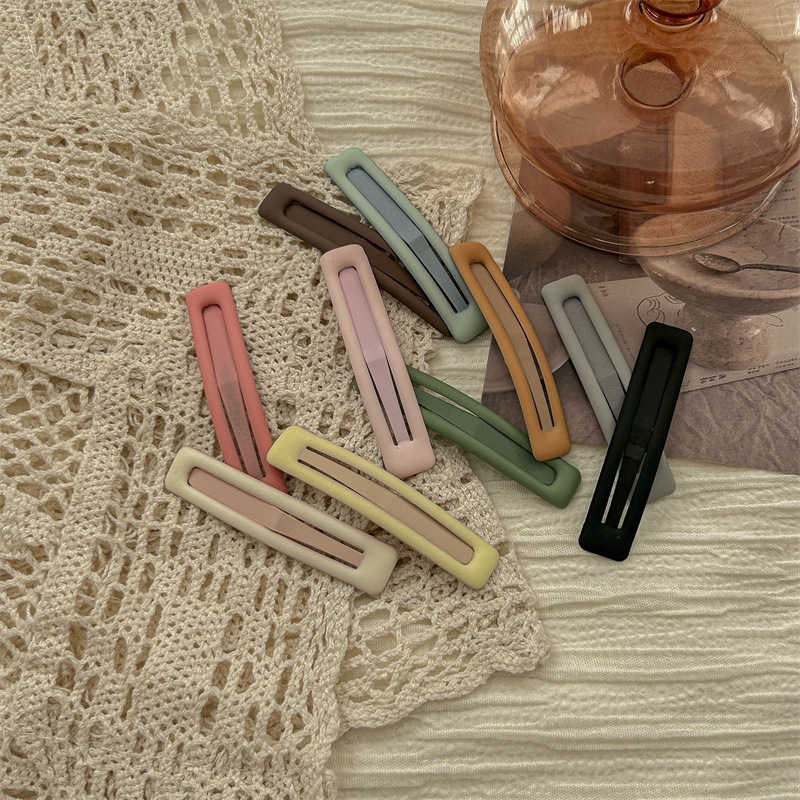 Broken hair hairpin female hairpin bangs BB clip 2023 new candy color simple side clip headdress female side clip