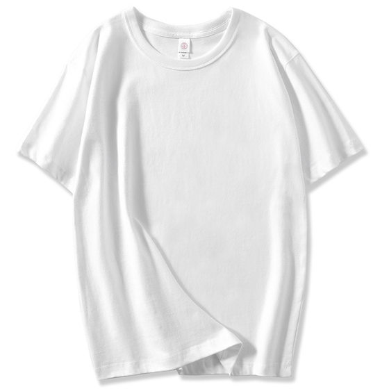 290g heavy cotton short sleeve T-shirt men's sanding bottoming shirt spring and summer thickened T-shirt solid color unisex basic T