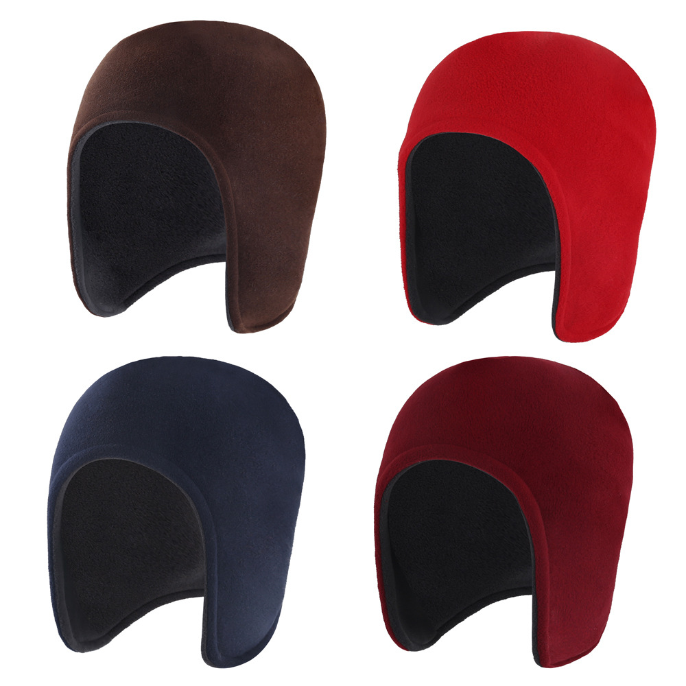 Winter Outdoor Double-layer Thickened Polar Fleece Warm Cap Elderly Sleep Cap Outdoor Riding Ear Protection Cold-proof Lei Feng Cap