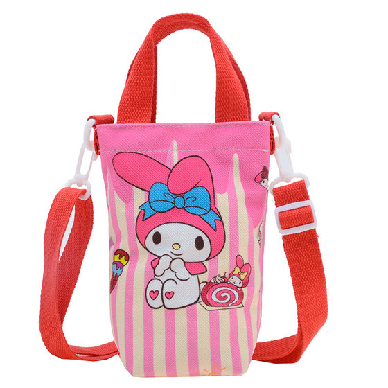 Fashion New Children's Bag Cute Girl Large Capacity Water Cup Canvas Bag High Beauty Value Baby Shoulder Crossbody Bag
