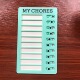My Chores Green White Card