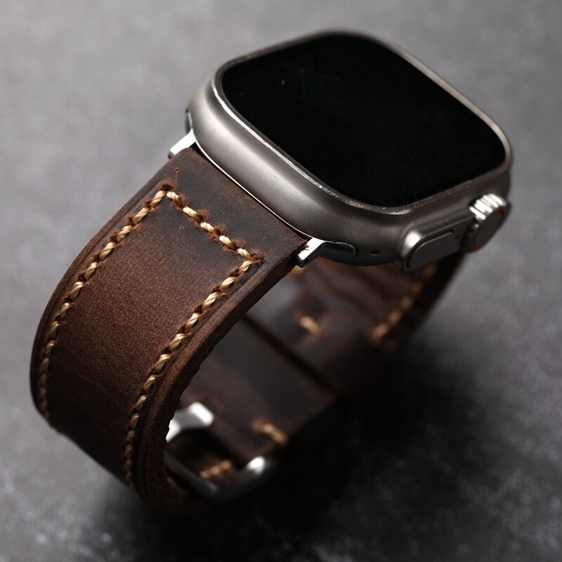 アップル腕時計apple watch本革バンド49mm 45 8ultraフロストレトロhヘッド|undefined