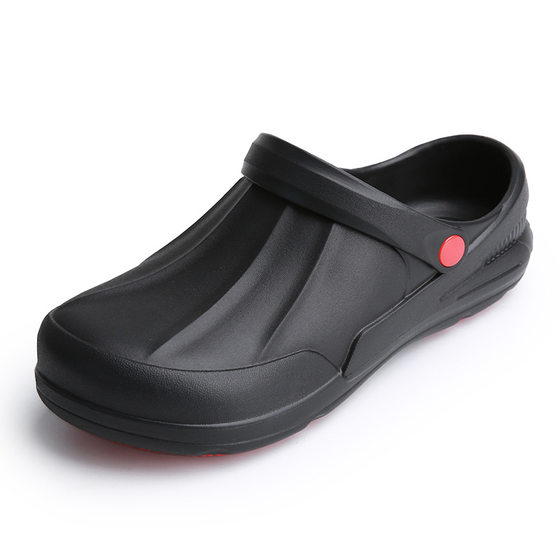 Cross-border black non-slip kitchen shoes rain shoes canteen work labor protection shoes hotel waterproof and oil-proof chef shoes wholesale