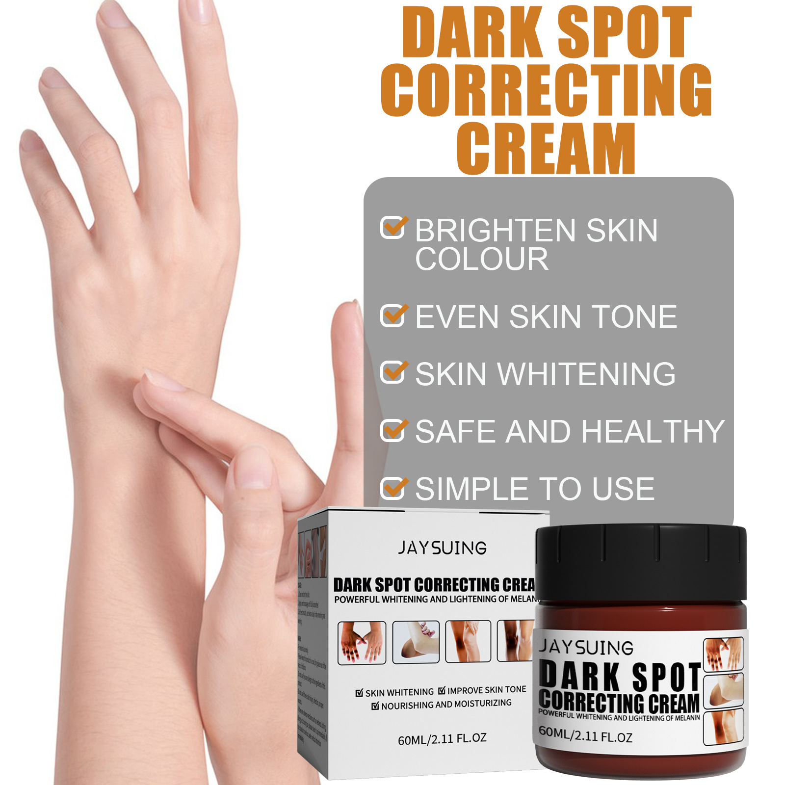 Jaysuing joint blackening cleansing cream massage cream elbow knee ankle neck buttocks privates melanin