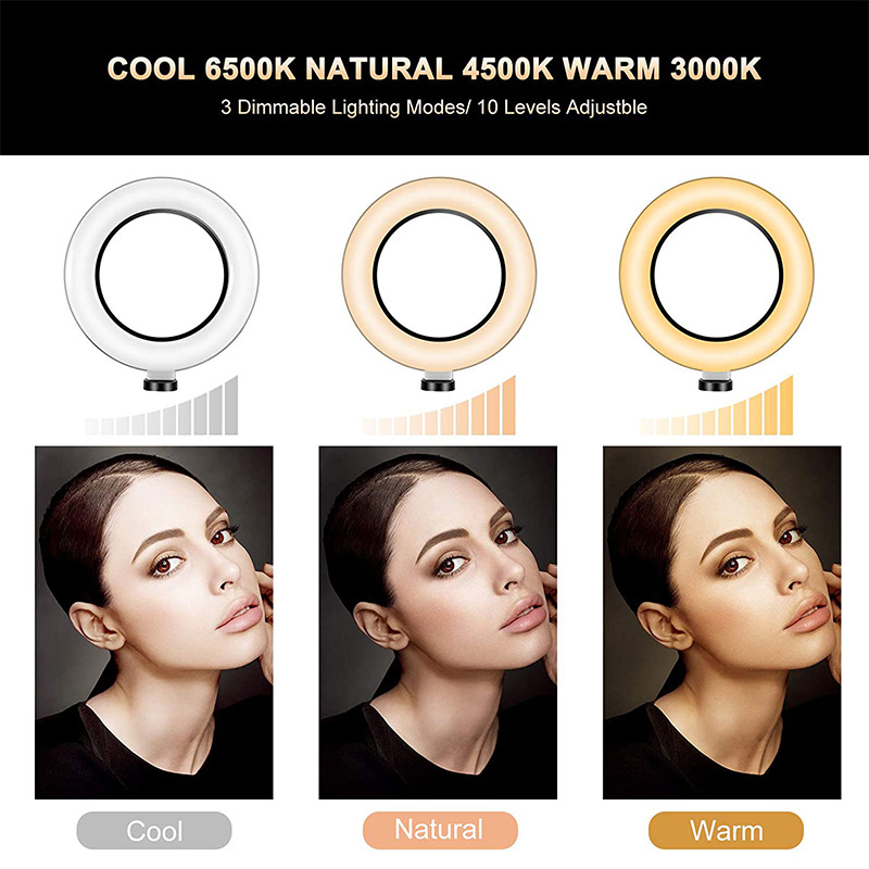 6.3 inch fill light desktop clip live light video conference beauty desk lamp Amazon for LED ring light