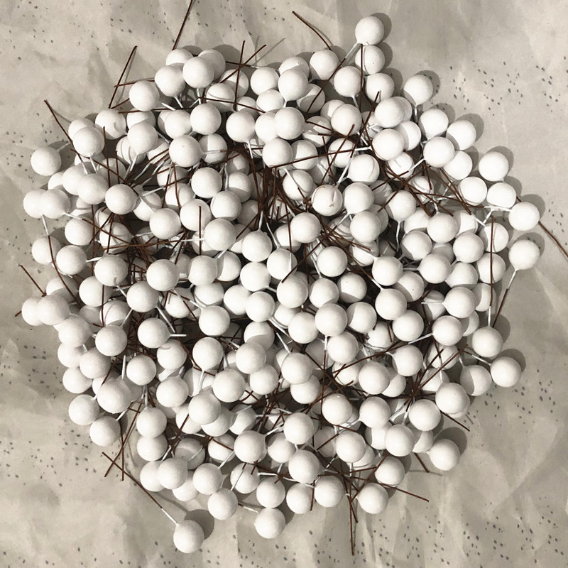 [12 simulation foam berries] Gold and silver Yellow Red Cherry Pearl fruit Christmas accessories (100)