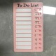 TO DO List Pink White Card