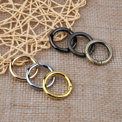 Creative 35mmK gold bag accessories open ring buckle 1 inch metal spring ring movable ring buckle key pendant