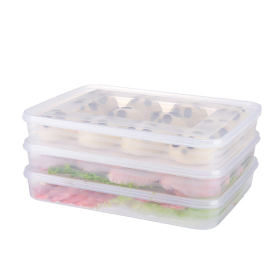 Dumpling box can be stacked large multi-layer refrigerator fresh-keeping box frozen dumplings non-stick bottom dumpling food storage box