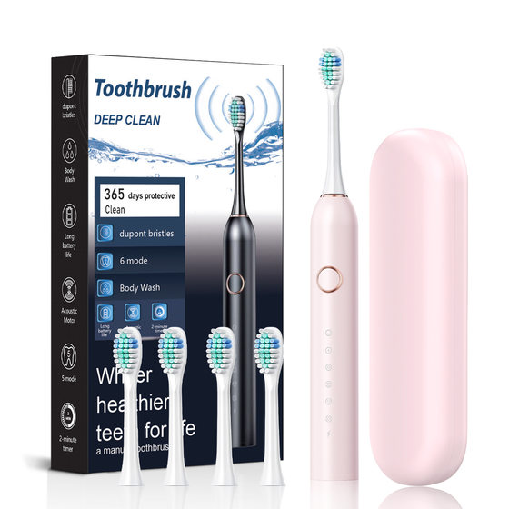 Cross-border exclusive for a new six-gear adult household TPC rechargeable toothbrush soft hair cleaning electric toothbrush