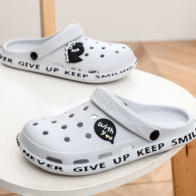 Hole Shoes New Outfit Summer Height Increasing Women's ins Trendy Slippers Women's Baotou High Heel Non-slip Beach Platform Sandals