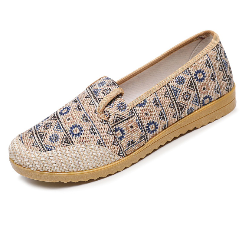 Spring and Autumn New Beijing Old Cloth Shoes Women's Canvas Shoes Fashion Trendy All-match Slip-on Anti-slip Beef Bottom Comfortable