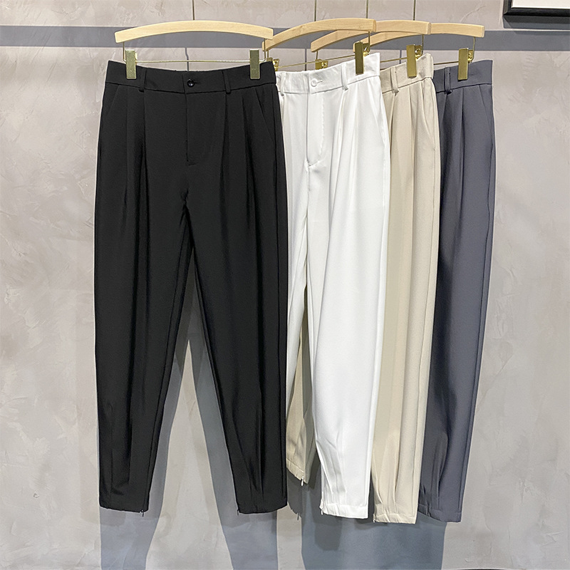 Light Mature Style Nine-point Western Pants Men's Summer Thin All-match Legs Harlan Casual Pants Duffy Handsome Men's Small Western Pants