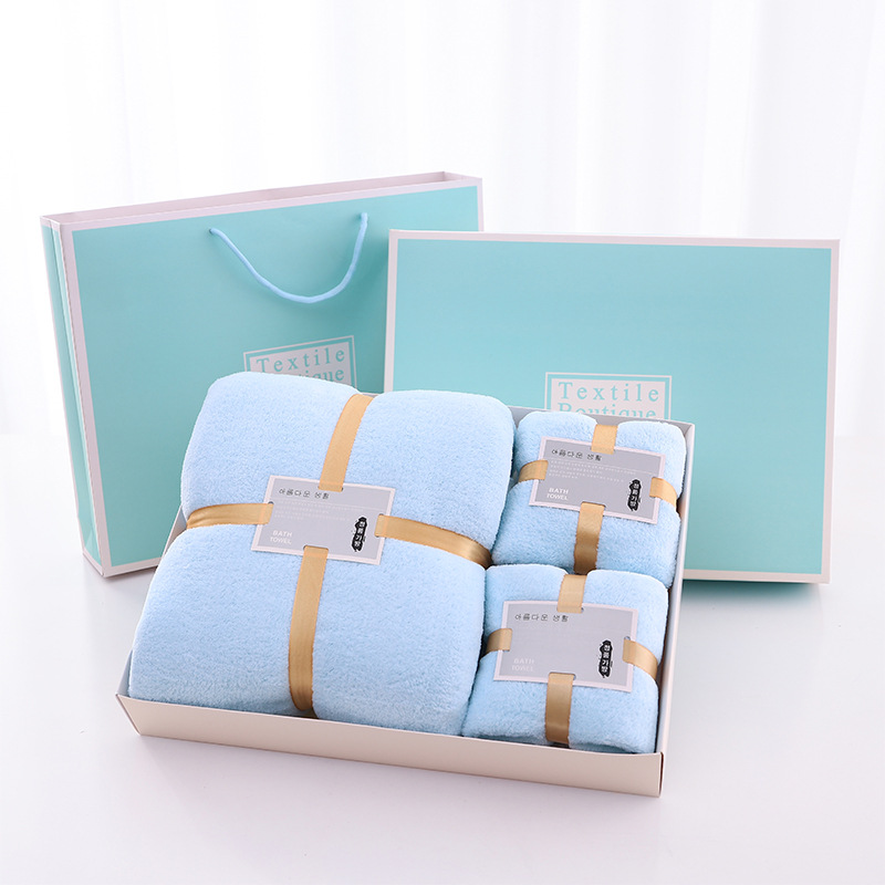Towel Bath Towel Gift Box Wedding Accompanying Gift Birthday Banquet Gift Towel Company Gift Practical Towel Wholesale