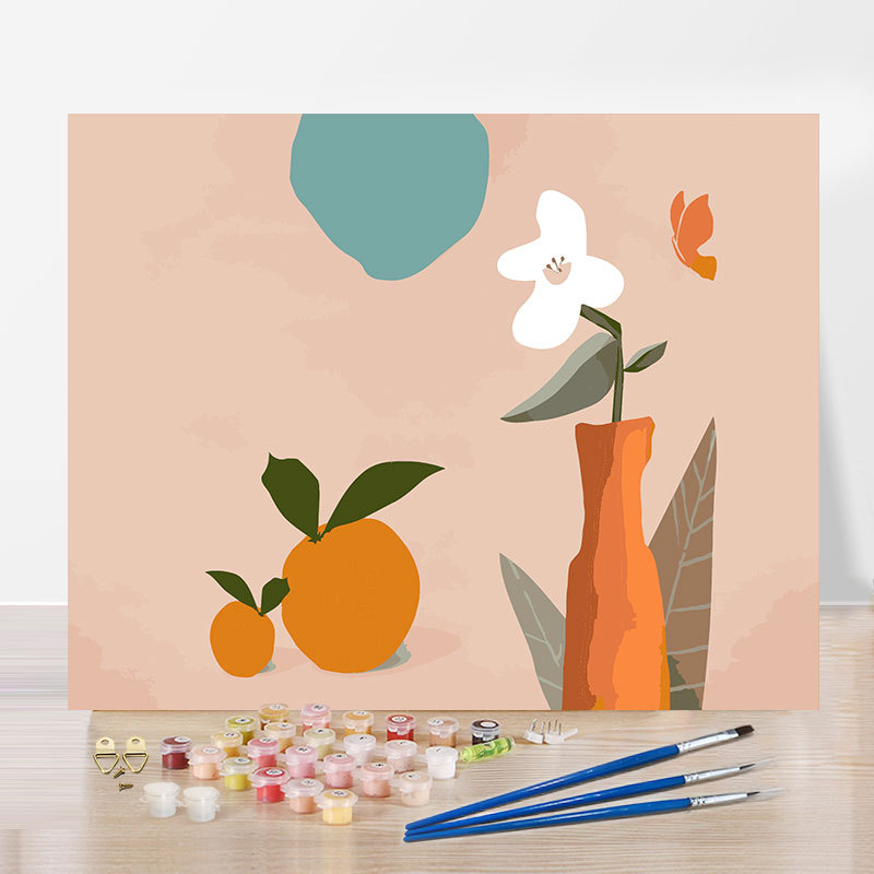 Digital Oil Painting diy filling hand-painted cartoon character landscape oil painting cross-border foreign trade wholesale color filling decorative painting