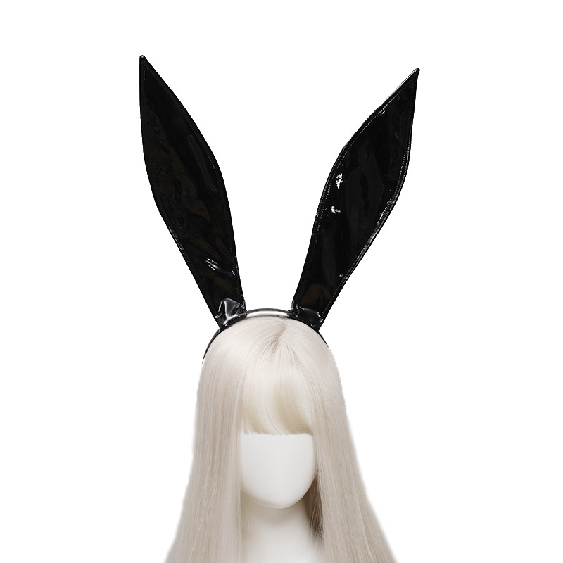 A generation of hair hand-made cute bunny maid headdress Lolita Halloween party dress leather headband