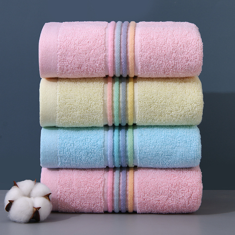 Towel Wholesale Cotton Household Thickened Absorbent Face Wash Cotton Adult Face Towel Polyester Cotton Gaoyang Factory Gift Stall