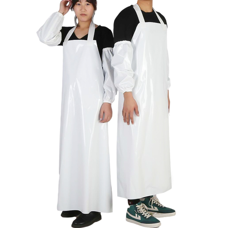 TPU Waterproof apron sleeve anti-oil acid and alkali resistant soft bib slaughtering aquatic food apron soft leather waterproof apron