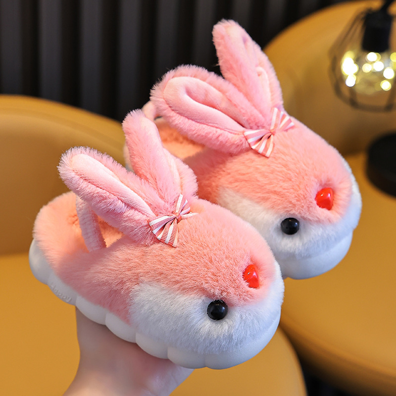 Children's cotton slippers winter Girls' Indoor non-slip boys' and girls' home warm children's home slippers